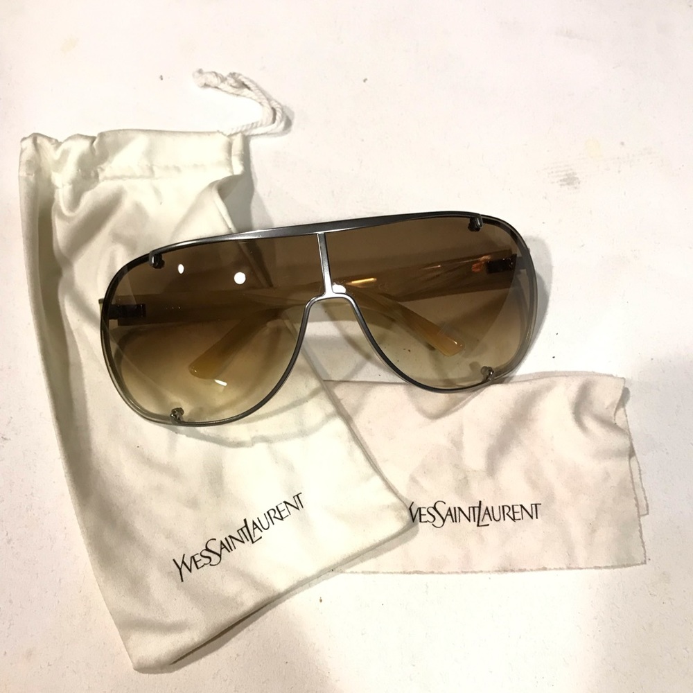 YSL YVES SAINT LAURENT Tinted Aviator Sunglasses - Picture 2 of 8